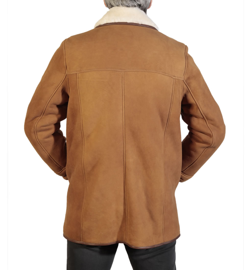 Mens tan sheepskin coat 2025